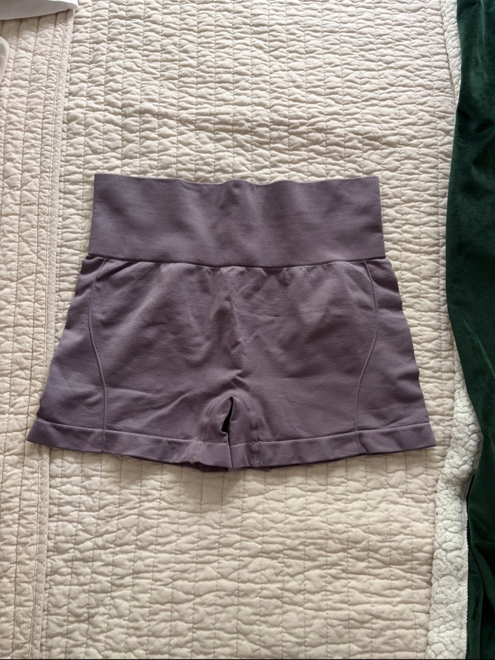 Purple High Waisted Bike Shorts Active Athletic Athleisure Workout Gym Running